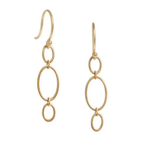 <!--ER653--> triple mini ovals earrings