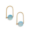 wide gem arch earrings
