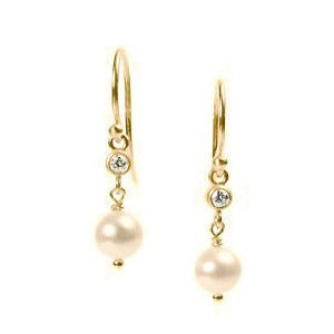 <!--ER568-->pearl sparkler drop earrings