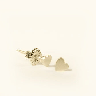 heart button stud earrings