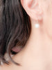 <!--ER413-->sliver moon+pearl earrings