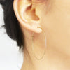 medium dainty hoop earrings