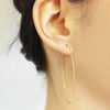 oval dainty hoop earrings