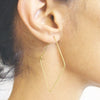 rhombus dainty hoop earrings