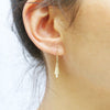 triple fringe drop earrings