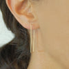 <!--ER780-->small rectangle dainty hoop earrings