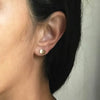 <!--ER889-->SALE-oval mirror stud earrings