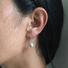wide gem arch earrings