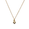 <!--NK673-->dainty necklace with princess cut diamond