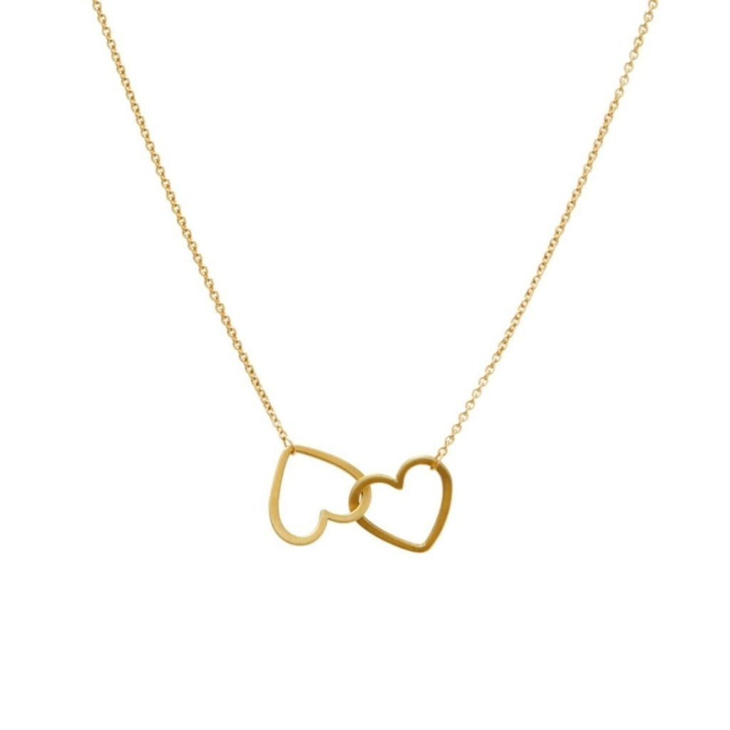 <!--NK1007-->double mini heart necklace