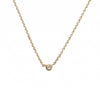 <!--NK700dia-->itty bitty circle necklace with diamond
