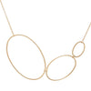 <!--NK751-->triple horizontal ellipse necklace