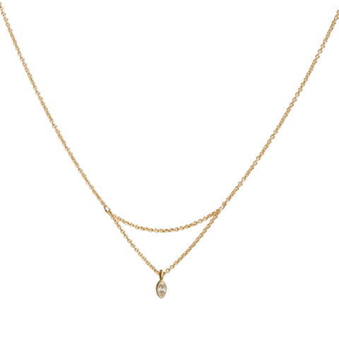<!--NK985-->SALE - sweeping charm necklace with diamond