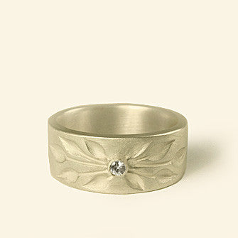 vine engagement ring with diamond