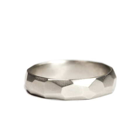 <!--RG471-->large chiseled wedding band