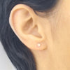 cross button stud earrings