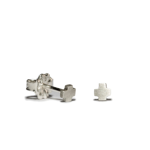 SALE <!--ER230-->cross button stud earrings
