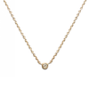 <!--NK700dia-->itty bitty circle necklace with diamond