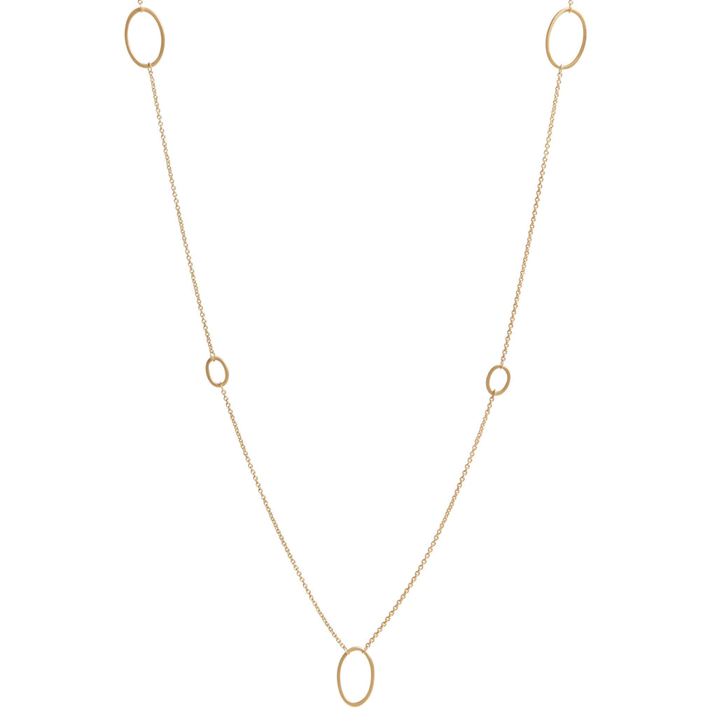 <!--NK757--> spaced mini ovals necklace