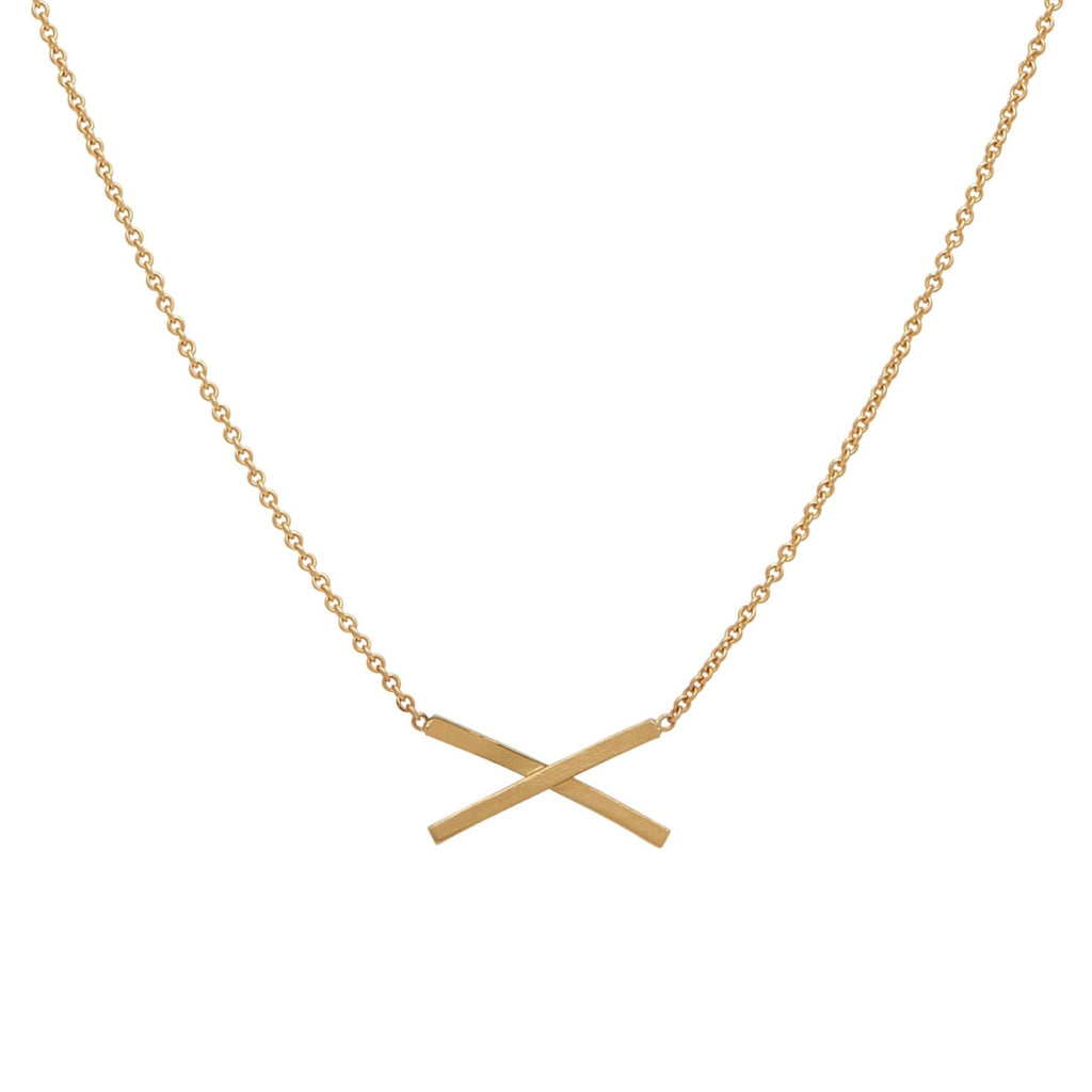 <!--NK876-->mini x necklace