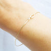 teardrop bangle bracelet with diamond