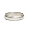 <!--RG546-->large half-round wedding band with rails