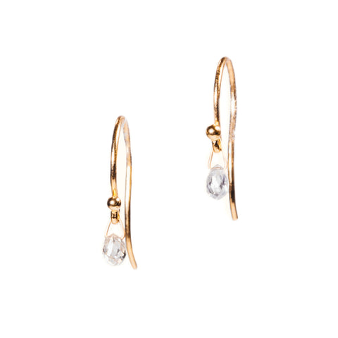 <!--ER812-->diamond briolette earrings