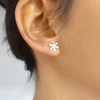 daisy stud earrings 14k