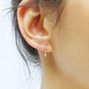 dainty dot drop earrings with diamond