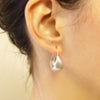 large half moon hoop earrings