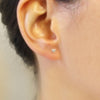 heart button stud earrings