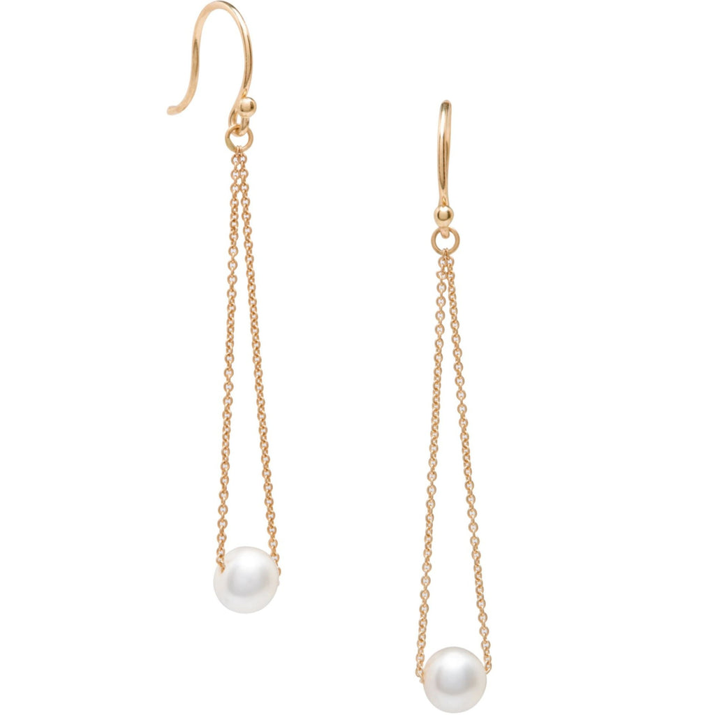 <!--ER402-->long pearl swing earrings