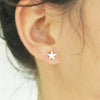 large star button stud earrings