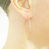 large ribbon dainty hoop earrings