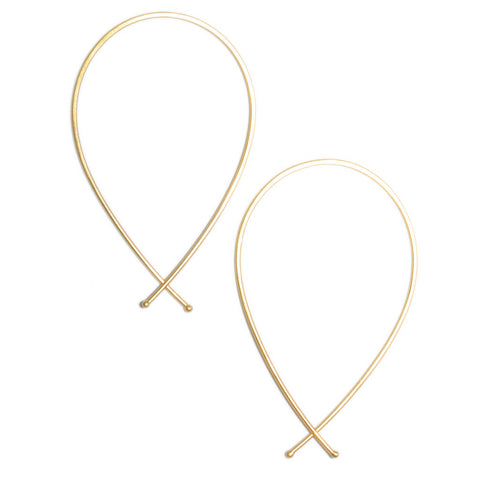 <!--ER609-->ribbon hoop earrings