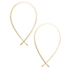 <!--ER609-->ribbon hoop earrings