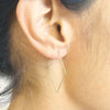 small rhombus dainty hoop earrings