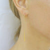 single fringe drop earrings