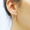 double fringe drop earrings