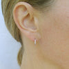 pavé edgy round stud earrings