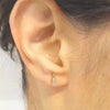 baguette stud earrings