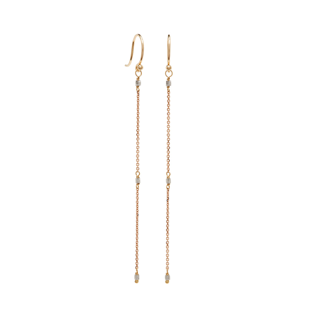 <!--ER758-->slinky diamond line earrings 2