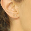 <!--ER774-->mini infinity stud earrings
