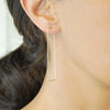 <!--ER781-->rectangle dainty hoop earrings