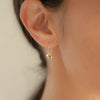 <!--ER888-->round mirror drop earrings