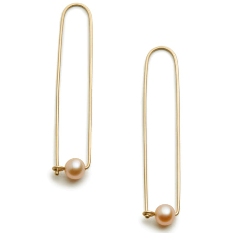 <!--ER927-->large pearl arch earrings