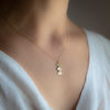 <!--NK972--> ginkgo bold 3 leaf necklace