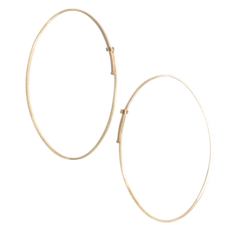 <!--ER615-->oval dainty hoop earrings