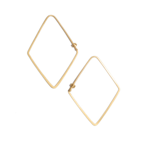 <!--ER618-->small rhombus dainty hoop earrings