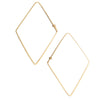 <!--ER619-->rhombus dainty hoop earrings